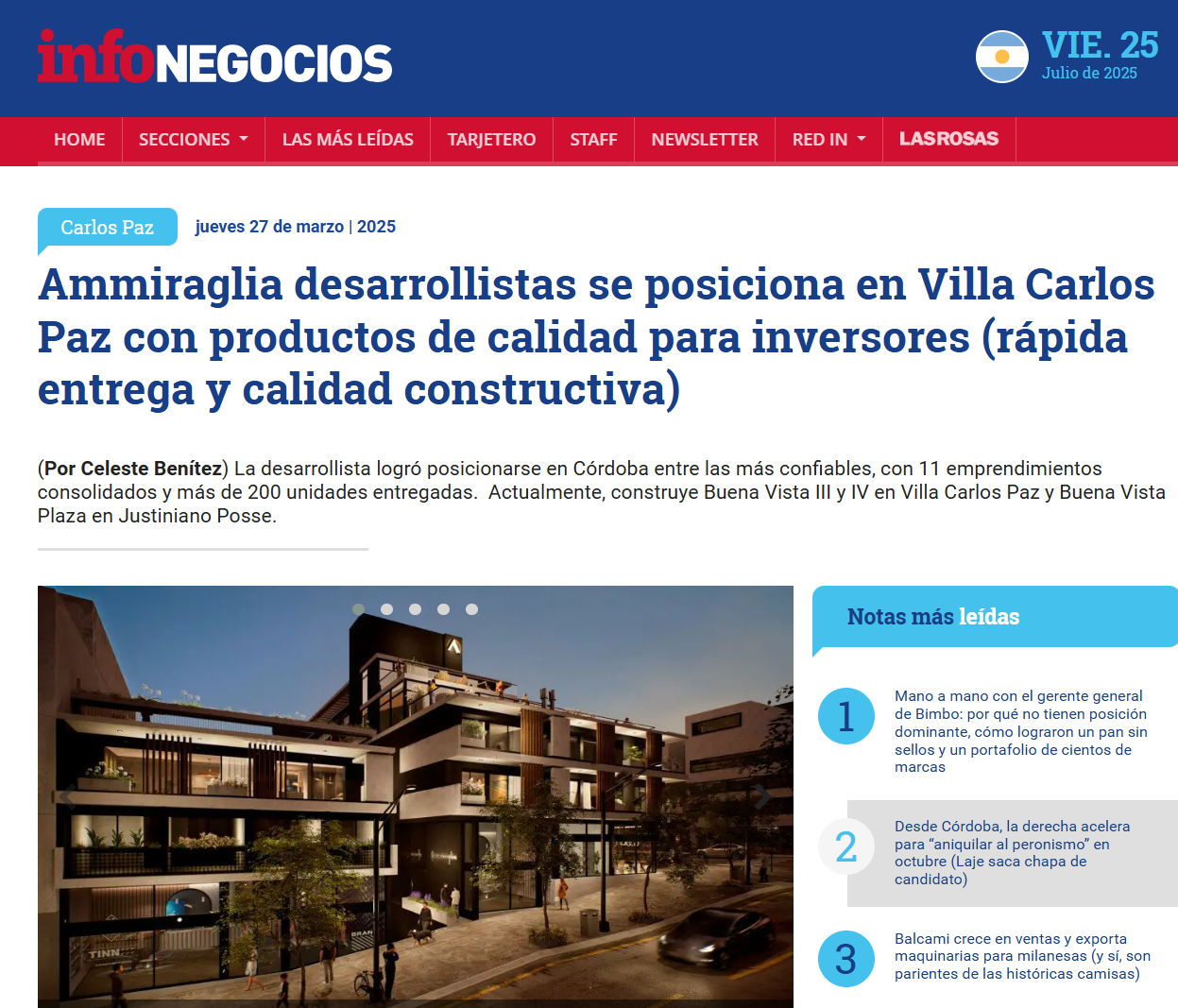 Nota Infonegocios Marzo 2025